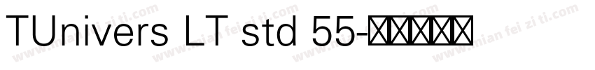 TUnivers LT std 55字体转换